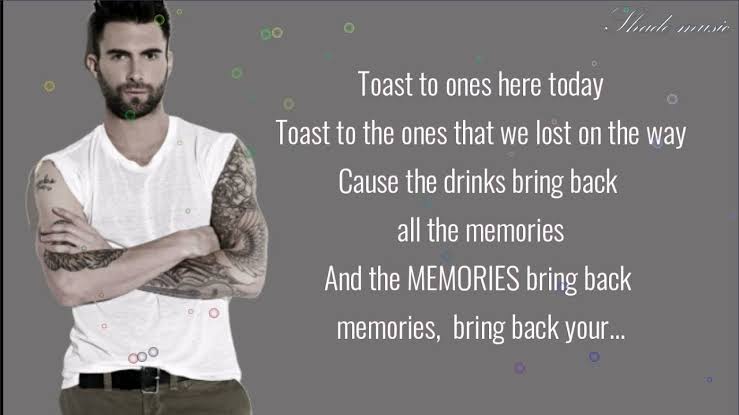  Image of Maroon 5 “Memories lyrics”