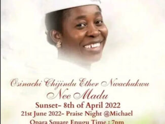 Late singer Osinachi to be buried this Saturday in Abuja Nigeria